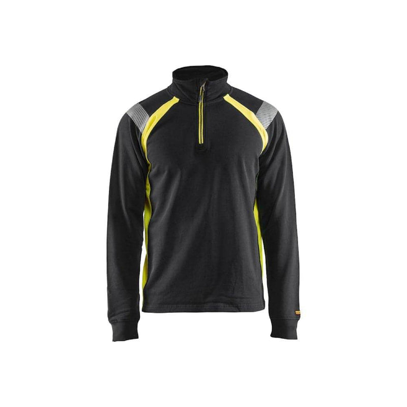 Blaklader 3432 Sweatshirt with half zip - HI-VIS SWEATSHIRTS & HOODIES