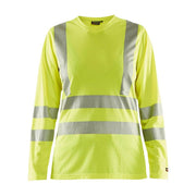 Blaklader 3485 Women's Hi-Vis T-Shirt Long Sleeve - WOMENS HI-VIS CLOTHING