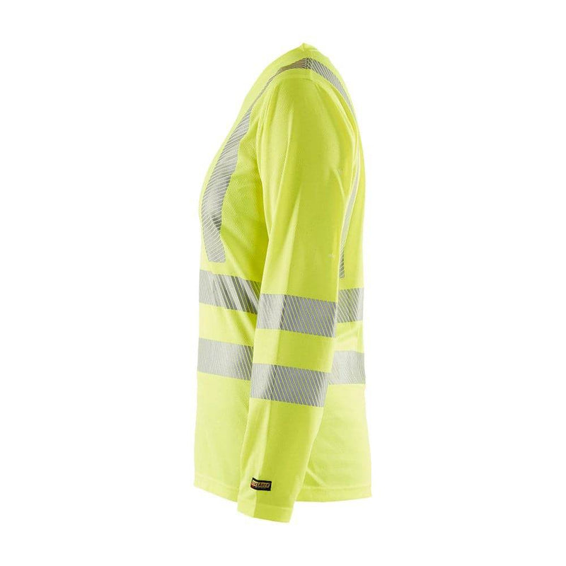 Blaklader 3485 Women's Hi-Vis T-Shirt Long Sleeve - WOMENS HI-VIS CLOTHING