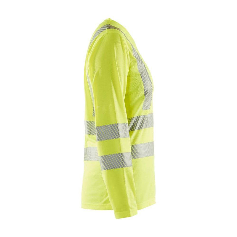 Blaklader 3485 Women's Hi-Vis T-Shirt Long Sleeve - WOMENS HI-VIS CLOTHING