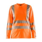 Blaklader 3485 Women's Hi-Vis T-Shirt Long Sleeve - WOMENS HI-VIS CLOTHING