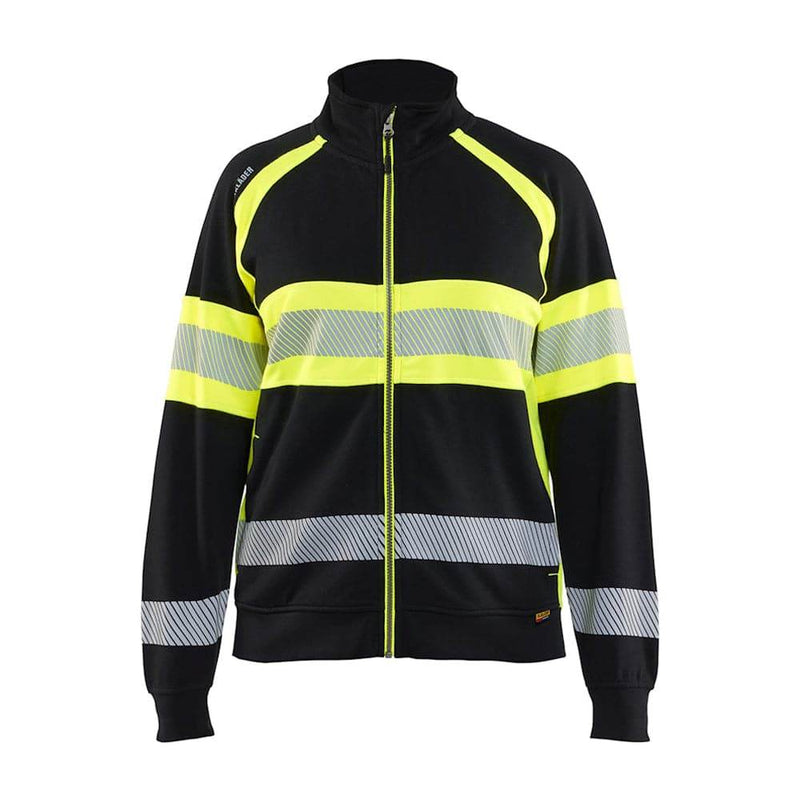 Blaklader 3505 Women's Hi-Vis Full Zip Sweatshirt - WOMENS HI-VIS CLOTHING
