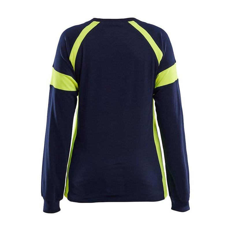 Blaklader 3521 Women's Long-Sleeved T-shirt with Hi-Vis - WOMENS SWEATSHIRTS