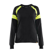 Blaklader 3521 Women's Long-Sleeved T-shirt with Hi-Vis - WOMENS SWEATSHIRTS