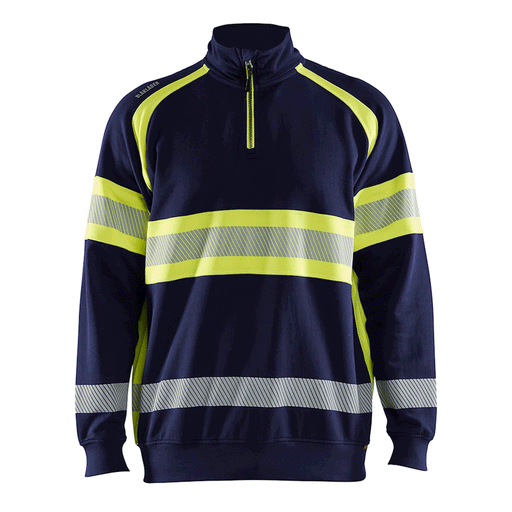 Blaklader 3553 Hi-Vis Half Zip Sweatshirt - Apparel & Accessories > Clothing > Clothing Tops > Sweatshirts HI-VIS SWEATSHIRTS & HOODIES