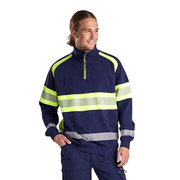 Blaklader 3553 Hi-Vis Half Zip Sweatshirt - Apparel & Accessories > Clothing > Clothing Tops > Sweatshirts HI-VIS SWEATSHIRTS & HOODIES
