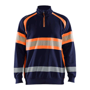 Blaklader 3553 Hi-Vis Half Zip Sweatshirt - Apparel & Accessories > Clothing > Clothing Tops > Sweatshirts HI-VIS SWEATSHIRTS & HOODIES
