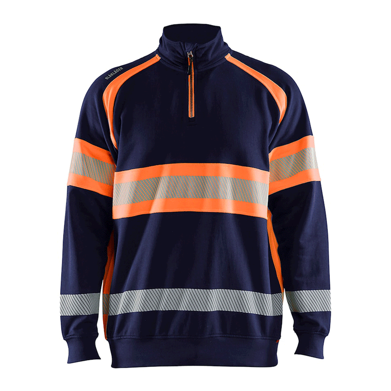 Blaklader 3553 Hi-Vis Half Zip Sweatshirt - Apparel & Accessories > Clothing > Clothing Tops > Sweatshirts HI-VIS SWEATSHIRTS & HOODIES