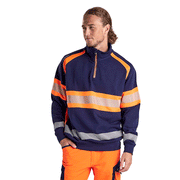 Blaklader 3553 Hi-Vis Half Zip Sweatshirt - Apparel & Accessories > Clothing > Clothing Tops > Sweatshirts HI-VIS SWEATSHIRTS & HOODIES