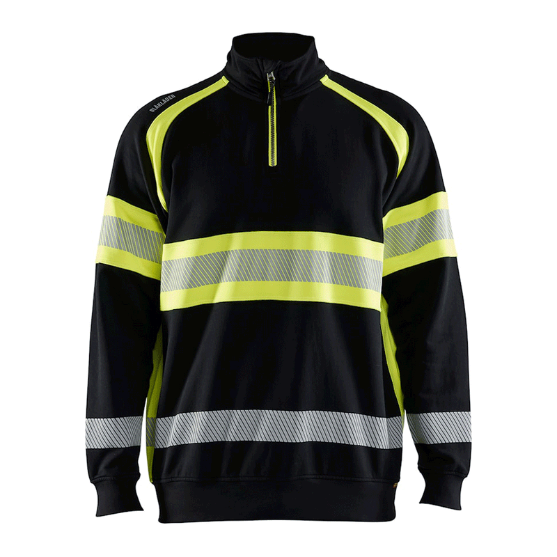 Blaklader 3553 Hi-Vis Half Zip Sweatshirt - Apparel & Accessories > Clothing > Clothing Tops > Sweatshirts HI-VIS SWEATSHIRTS & HOODIES