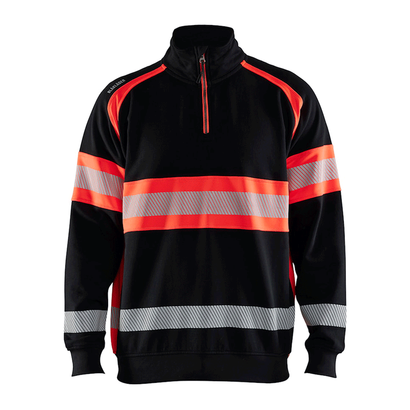 Blaklader 3553 Hi-Vis Half Zip Sweatshirt - Apparel & Accessories > Clothing > Clothing Tops > Sweatshirts HI-VIS SWEATSHIRTS & HOODIES