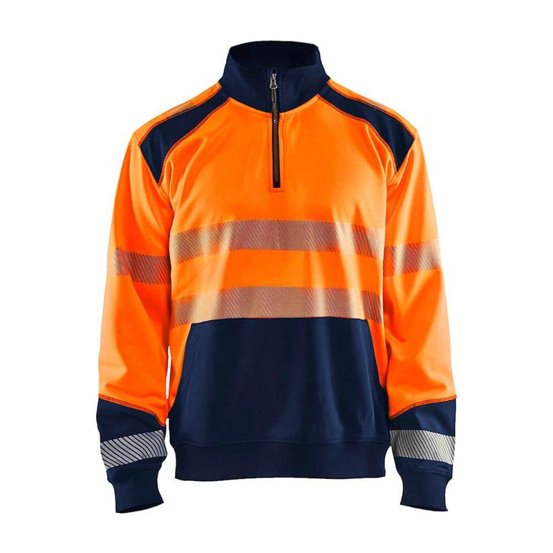 Blaklader 3556 Hi-Vis Half Zip Sweatshirt - Business & Industrial > Work Safety Protective Gear HI-VIS SWEATSHIRTS & HOODIES