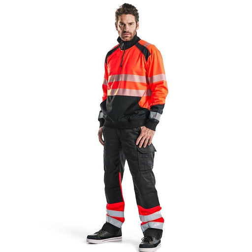Blaklader 3556 Hi-Vis Half Zip Sweatshirt - Business & Industrial > Work Safety Protective Gear HI-VIS SWEATSHIRTS & HOODIES