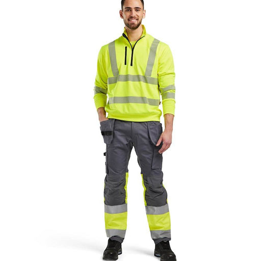 Blaklader 3564 Hi-Vis Half-Zip Sweatshirt - Business & Industrial > Work Safety Protective Gear HI-VIS SWEATSHIRTS & HOODIES