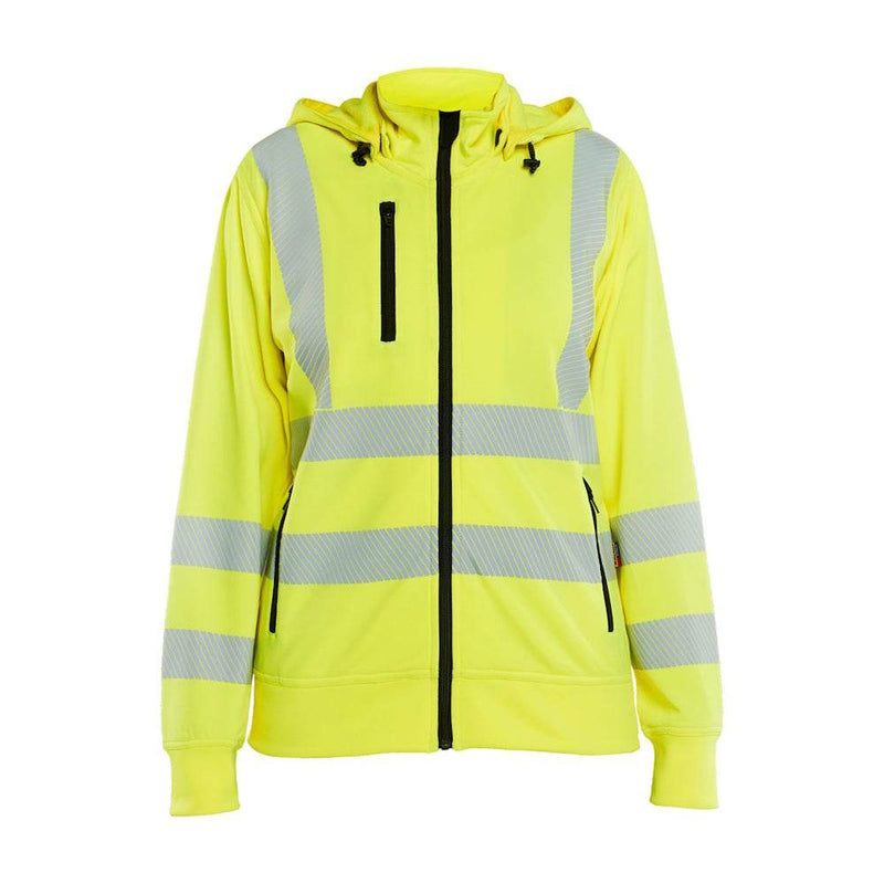 Blaklader 3574 Women's Hi-Vis Sweatshirt detachable hood - WOMENS HI-VIS CLOTHING