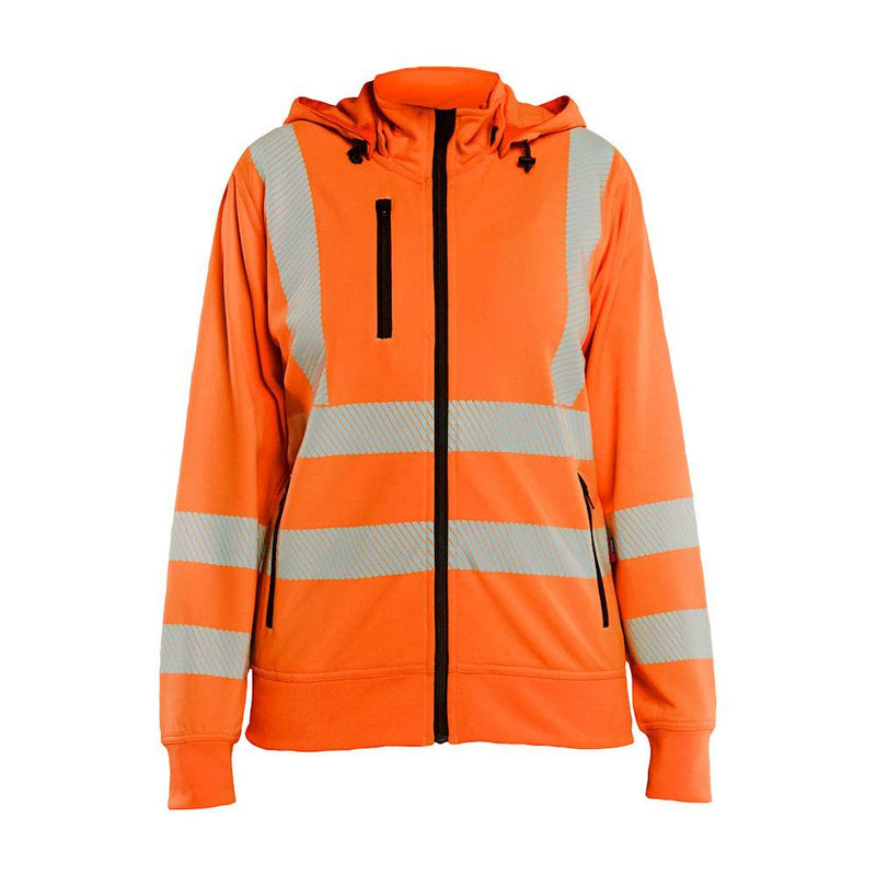 Blaklader 3574 Women's Hi-Vis Sweatshirt detachable hood - WOMENS HI-VIS CLOTHING