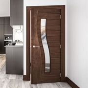 Cadiz Walnut Prefinished Glazed Internal Door - All Sizes - Doors