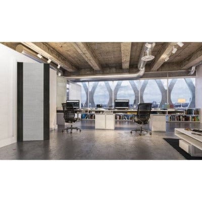 Deanta Flush Light Grey Ash Prefinished Internal Fire Door FD30 With Dark Grey Edges 1981mm x 762mm -