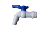 3/4" BSPM Plastic Tap White/Blue - Home & Garden > Lawn & Garden Garden watering