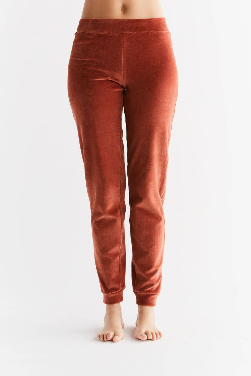 Organic Soft Fleece Cuffed Sweatpants: Womens