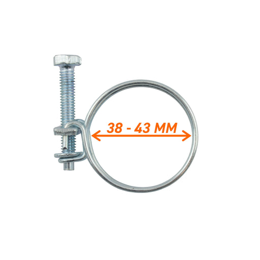 Double Wire Hose Clamp Galvanised 38mm-43mm - Home & Garden > Lawn & Garden > Watering & Irrigation > Garden Hose Fittings & Valves Tech Hose & Fittings