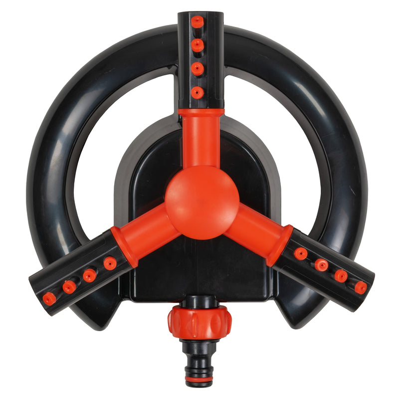 Cost Wise 3-Arm Adjustable Rotating Lawn Sprinkler Black Orange - Home & Garden > Lawn & Garden > Watering & Irrigation > Sprinklers & Sprinkler Heads > Sprinklers Garden watering