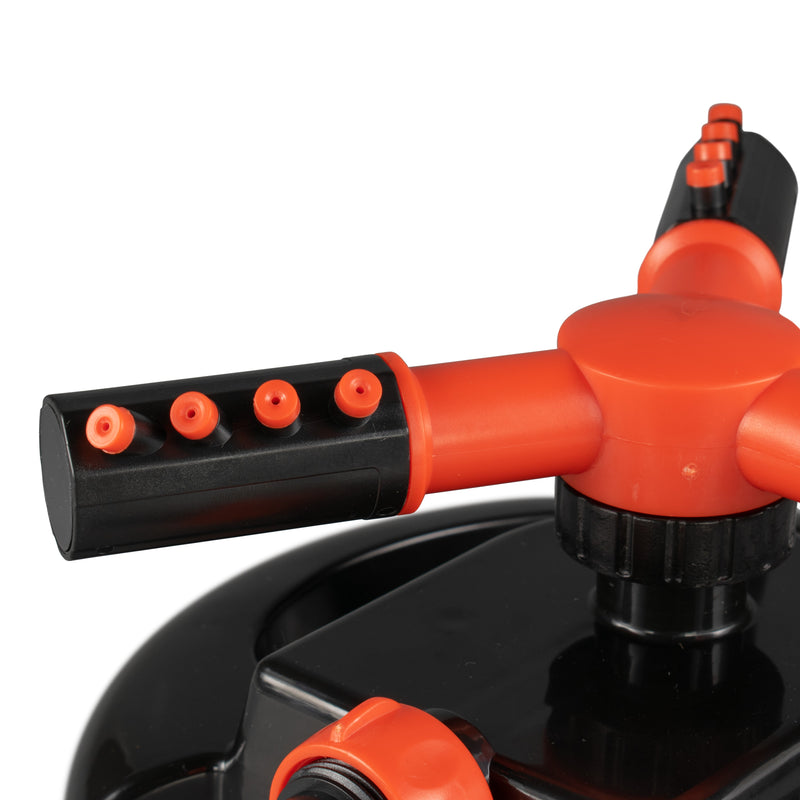 Cost Wise 3-Arm Adjustable Rotating Lawn Sprinkler Black Orange - Home & Garden > Lawn & Garden > Watering & Irrigation > Sprinklers & Sprinkler Heads > Sprinklers Garden watering