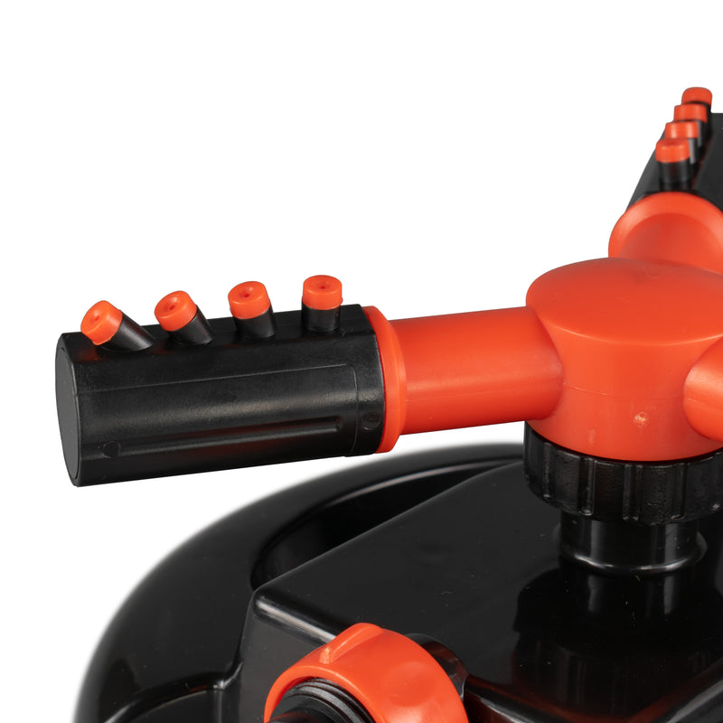 Cost Wise 3-Arm Adjustable Rotating Lawn Sprinkler Black Orange - Home & Garden > Lawn & Garden > Watering & Irrigation > Sprinklers & Sprinkler Heads > Sprinklers Garden watering