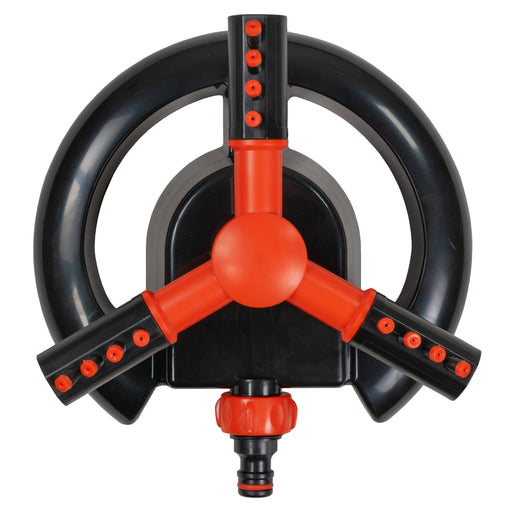 Cost Wise 3-Arm Adjustable Rotating Lawn Sprinkler Black Orange - Home & Garden > Lawn & Garden > Watering & Irrigation > Sprinklers & Sprinkler Heads > Sprinklers Garden watering