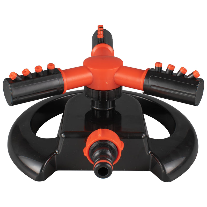Cost Wise 3-Arm Adjustable Rotating Lawn Sprinkler Black Orange - Home & Garden > Lawn & Garden > Watering & Irrigation > Sprinklers & Sprinkler Heads > Sprinklers Garden watering