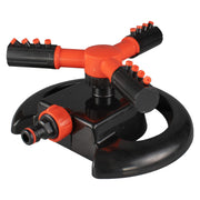 Cost Wise 3-Arm Adjustable Rotating Lawn Sprinkler Black Orange - Home & Garden > Lawn & Garden > Watering & Irrigation > Sprinklers & Sprinkler Heads > Sprinklers Garden watering