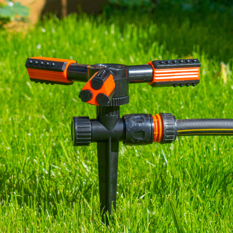 3 Arm Rotary Lawn Sprinkler on Spike - Eco Line - Home & Garden > Lawn & Garden > Watering & Irrigation > Sprinklers & Sprinkler Heads > Sprinklers Garden watering