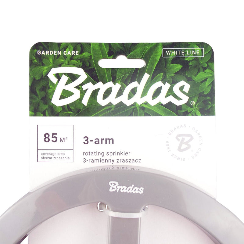 Bradas 3-Arm Revolving Sprinkler White Line - Home & Garden > Lawn & Garden > Watering & Irrigation > Sprinklers & Sprinkler Heads > Sprinklers Garden watering