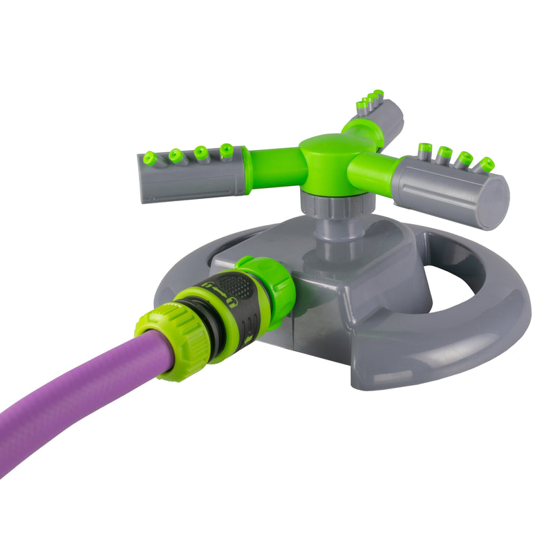 Cost Wise 3-Arm Adjustable Rotating Lawn Sprinkler Green Grey - Home & Garden > Lawn & Garden > Watering & Irrigation > Sprinklers & Sprinkler Heads > Sprinklers Garden watering