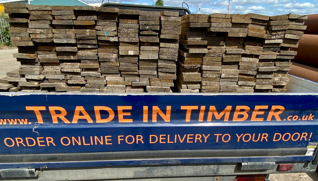 Bulk Buy Pack Of 50 x Heat Treated Larch Rustic Planks - 3m x 115mm x 20mm (4x1) 💥£195 Inc Vat💥 Perfect For DIY Wood Making sheds, decking, cladding, fencing, animal pens and so much more.