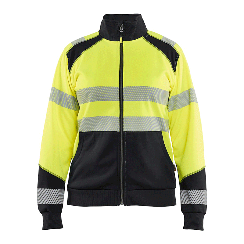 Blaklader 3508 Women's Hi-Vis Full Zip Sweatshirt - WOMENS HI-VIS CLOTHING