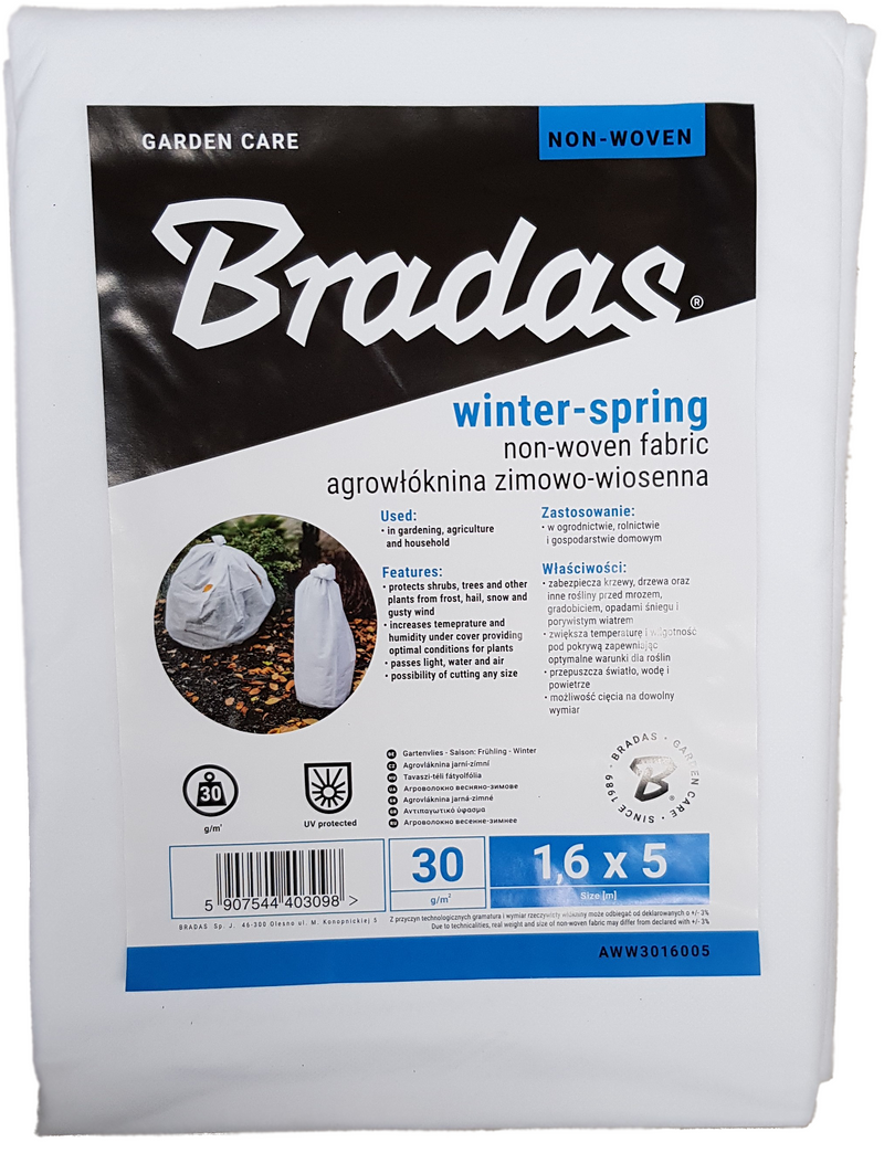 30g Non-Woven Frost Protect Fleece 1.6m x 5m - Home & Garden > Lawn & Garden > Gardening > Landscape Fabric Garden tools & Accesories