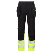 Portwest DX457 Hi-Vis Class 1 Detachable Holster Pocket Knee Pad Trousers - HI-VIS TROUSERS