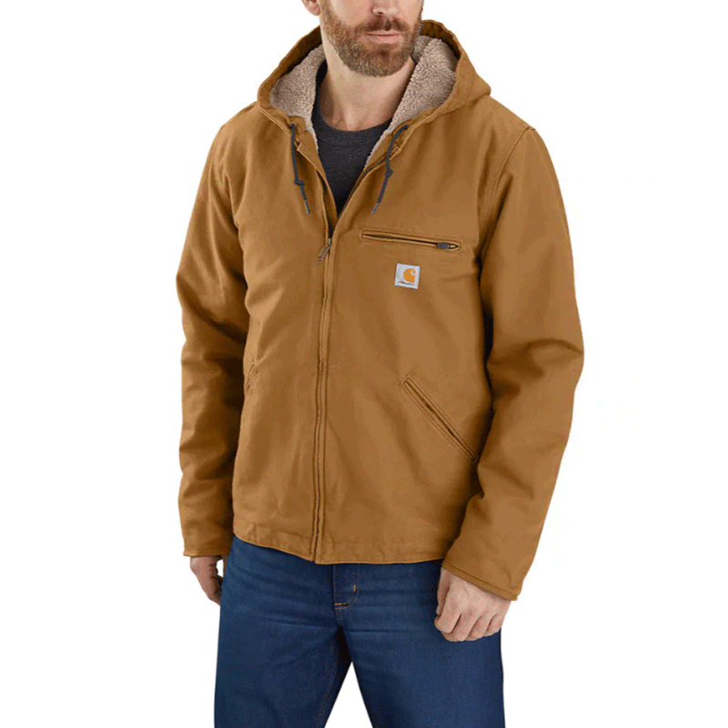 Carhartt 104392 Relaxed Fit Washed Duck Sherpa Lined Jacket - JACKETS & COATS
