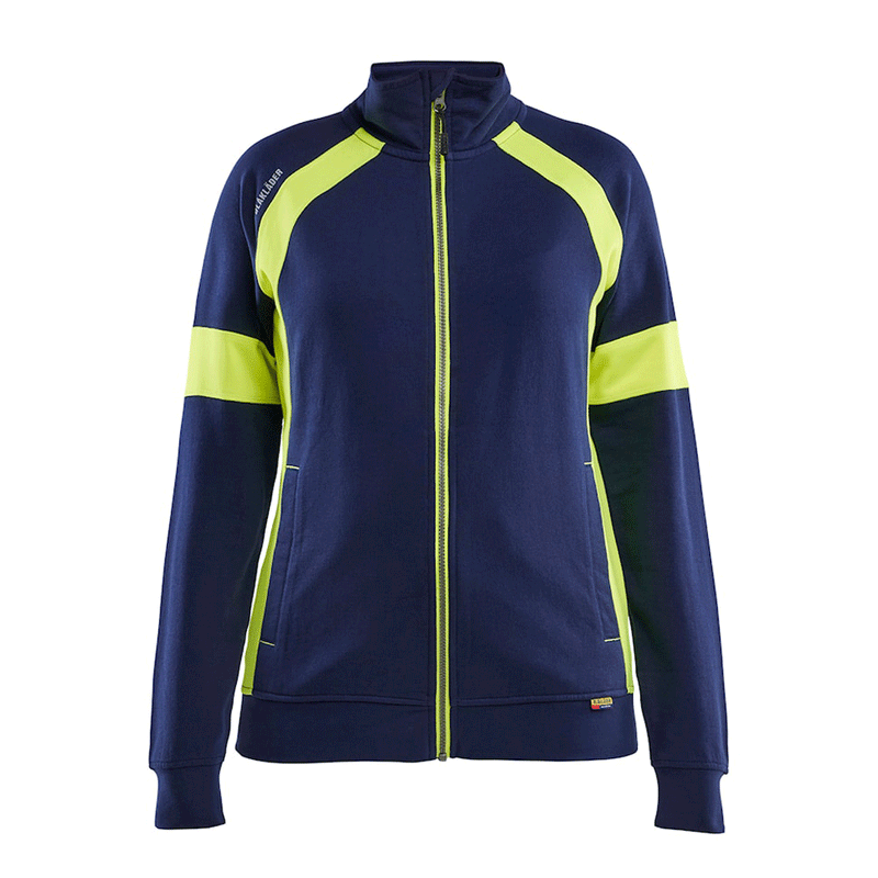 Blaklader 3568 Women's Full Zip Hi-Vis Sweatshirt - WOMENS HI-VIS CLOTHING