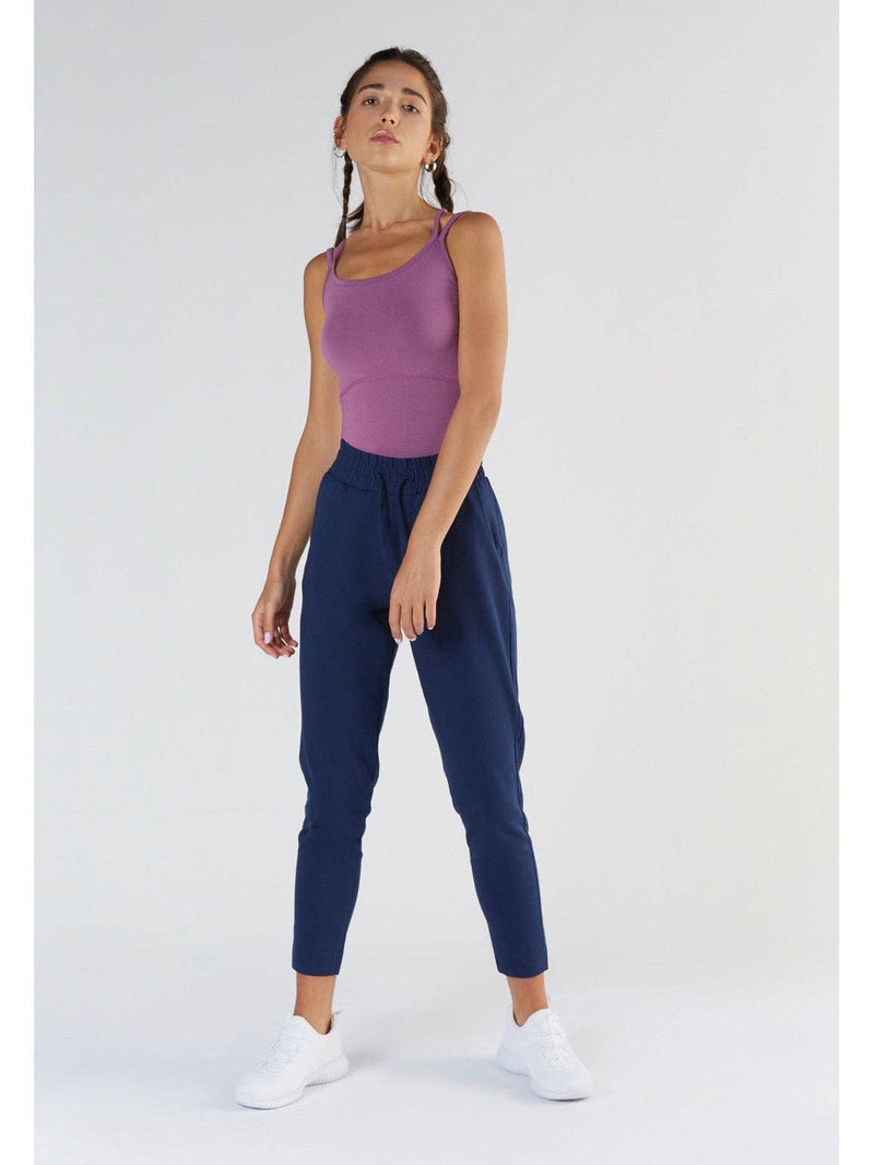 Modal Womens Spaghetti Strap Work Top Black Navy Purple Sizes XS to XL - Sustainable Workwear Range