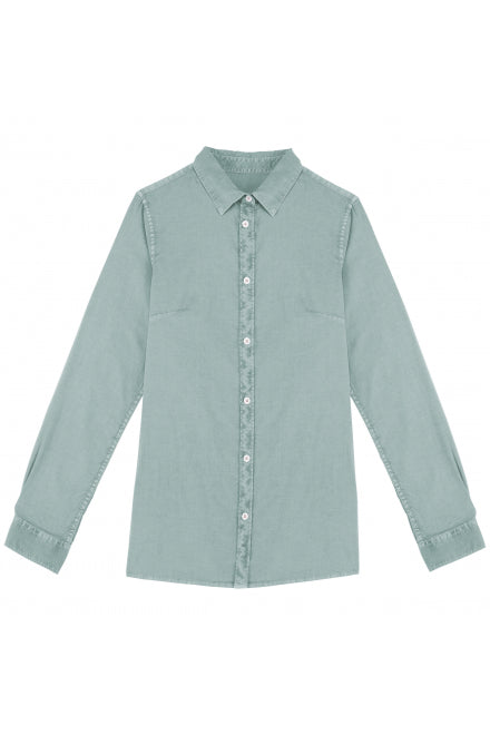Organic Washed Long Sleeve Shirt: Ladies