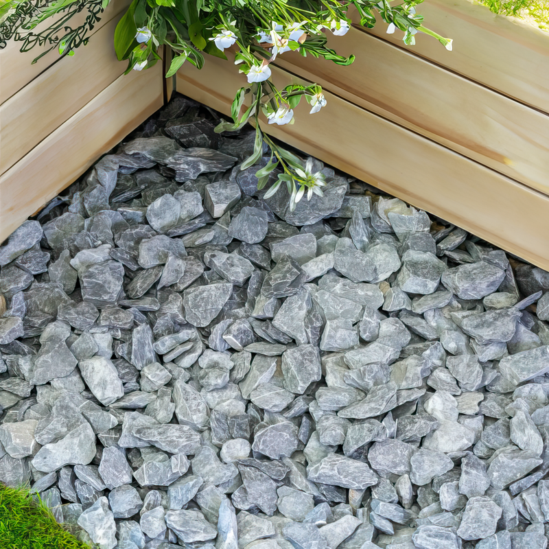 40mm Blue Slate Chippings - Home & Garden > Lawn & Garden > Gardening Chippings