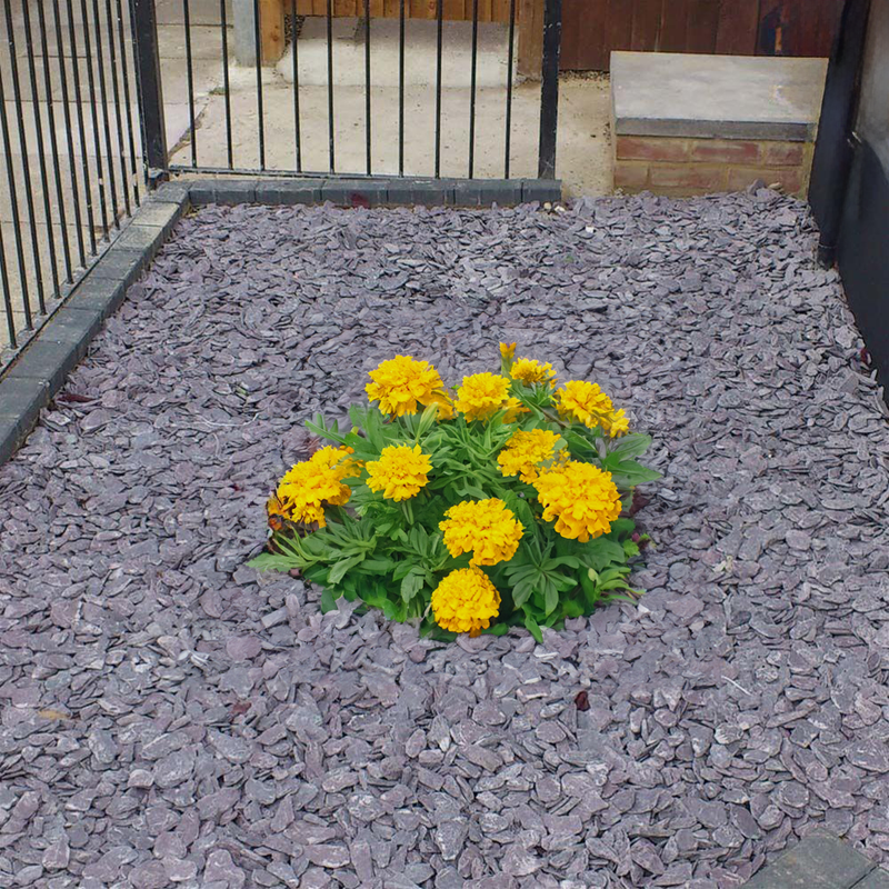 40mm Plum Slate Chippings - Home & Garden > Lawn & Garden > Gardening Chippings