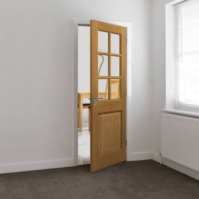 Arden Oak Pre Finished Glazed Internal Door - All Sizes - Doors