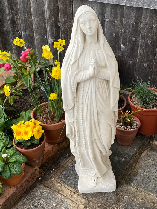 Religious Mary Concrete Garden Ornament Statue Sculpture 77cm Tall - £85 Garden Decoration Salvage Architectural Design
