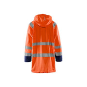 Blaklader 4324 Long Length Waterproof Rain Jacket Hi-Vis Level 1 - HI-VIS JACKETS & COATS