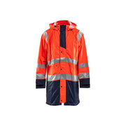 Blaklader 4324 Long Length Waterproof Rain Jacket Hi-Vis Level 1 - HI-VIS JACKETS & COATS