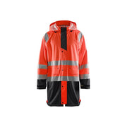 Blaklader 4324 Long Length Waterproof Rain Jacket Hi-Vis Level 1 - HI-VIS JACKETS & COATS