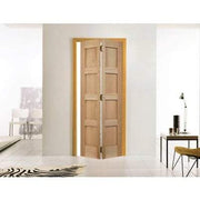 Oak Shaker 4 Panel Bi-Folding Un-Finished Internal Door - 1981mm x 686mm -